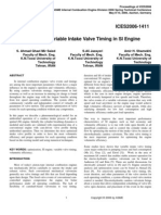 Modeling of Variable Intake Valve Timing in SI Engine