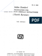 Lndian Standard: Specification. FOR High Heat Duty Fireclay Refractorie$