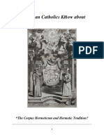 Do RCs Know About The Corpus Hermeticum and Hermetic Tradition?