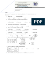 4th Periodical Test in Mathematics 1