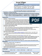 CV QA Engineer Israel Kliger 2013 PDF