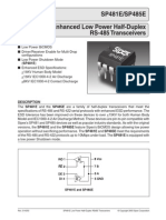 SP481E/SP485E Enhanced Low Power Half-Duplex RS-485 Transceivers