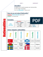 Word Net 1 - Nationalities - CC - Unit 1
