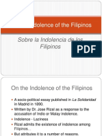 Sobre La Indolencia de Los Filipinos
