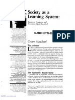 Society As A Learning System - Cesare Marchetti