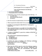 Coordination Chemistry Test