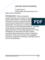 Lab Report Physics (Measurement and Uncertainty)