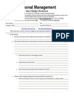 Personal Management BSA Merit Badge Worksheets