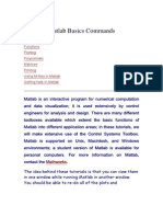 MATLAB Basic Commands PDF