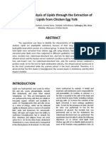Qualitative Analysis of Lipids Through The Extraction of Total Lipids From Chicken Egg Yolk