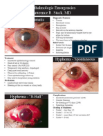 Ophthalmology Emergencies Handout