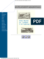 Pilots Manual For Lockheed P-38 Lightning