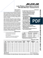 Low-Power, Slew-Rate-Limited RS-485/RS-422 Transceivers