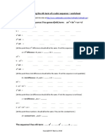 Finding The NTH Term of A Cubic Sequence - Worksheet: + BN + CN + D