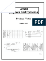 Signals and Systems - Project Notes - Autumn 2012