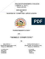 "Mobile Computing": Malineni Lakshmaiah Engineering College