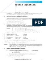 Quadratic Equation Theory - e