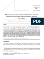 E Ciency Measurement of Selected Australian and Other International Ports Using Data Envelopment Analysis