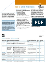 General Office Cleaning: Example Risk Assessment For