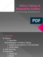 History Taking of Respiratory System 2003