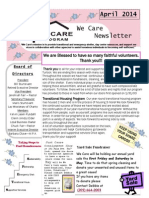 We Care April 2014 Newsletter 