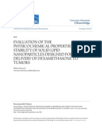 Evaluation of The Physicochemical Properties and Stability of SLN