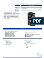 Analog Servo Drive: Description Power Range