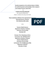 Impact of A Nutrition Education Programme On The Nutritional Status of Children