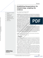 Drug Delivery Inhalation Bioequivalence