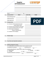 Supplier Self Assessment Productive Material PDF