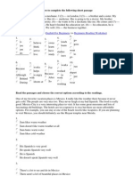 Read The Passages and Choose The Correct Options According To The Readings