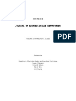 Journal of Curriculum and Instruction