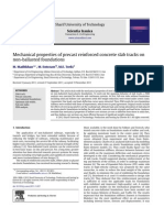 Mechanical Properties of Precast Reinforced Concrete Slab Tracks On Non-Ballasted Foundations