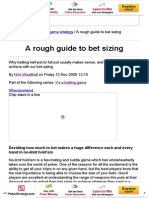 PKR - A Rough Guide To Bet Sizing