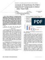 Condition Assessment of Transformer by Park's Vector and Symmetrical Components To Detect Inter Turn Fault