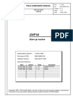 Start Up Routine: Field Component Manual