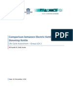 Life Cycle Assessment Comparison Between Electric Kettle and Stovetop Kettle