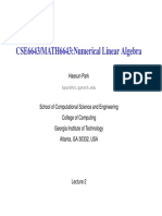 CSE6643/MATH6643:Numerical Linear Algebra: Haesun Park