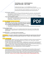 Constitutional Law - Professor Ku Course Outline - Fall 2008