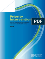 Priority Interventions: HIV/AIDS Prevention, Treatment and Care in The Health Sector