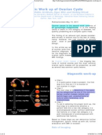 Diagnostic Work Up of Ovarian Cysts
