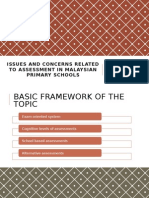 Issues and Concerns Related To Assessment in Malaysian