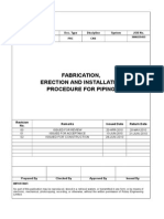 Fabrication Erection and Installation Procedure For Piping