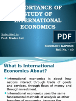 Need of The Study of International Economics