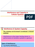 Interference and Capacity in Cellular Systems