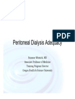 Peritoneal Dialysis Adequacy