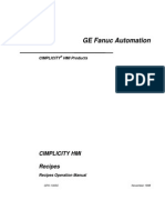 Gfk1303C - CIMPLICITY HMI Recipes Operation Manual