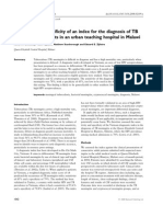 Sensitivity and Specificity of An Index For The Diagnosis of TB Meningitis in Patients in An Urban Teaching Hospital in Malawi