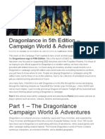 Dragonlance in 5th Edition - Campaign World & Adventures On Tribality