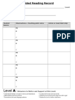 Guided Reading Conference Sheet